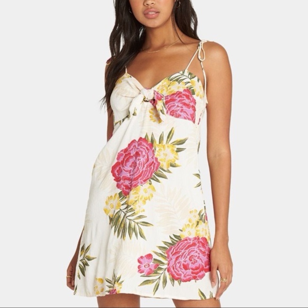 Billabong Floral Strappy Mini Dress